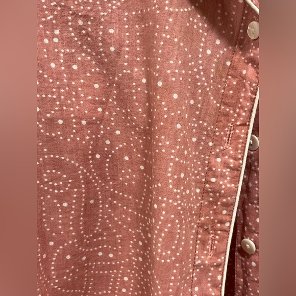 Julia Amory 
100% Cotton Pink Printed Collared Button Down Shirt Swizzle Dress - Picture 4 of 4